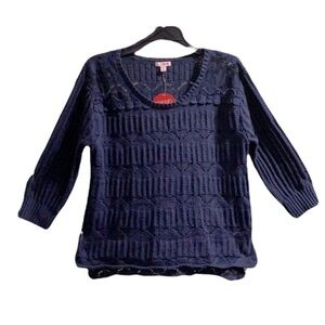 M- Bongo junior lace yoke crochet sweater‎